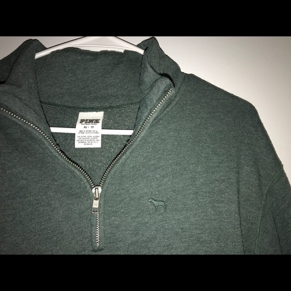 PINK Half zip pullover